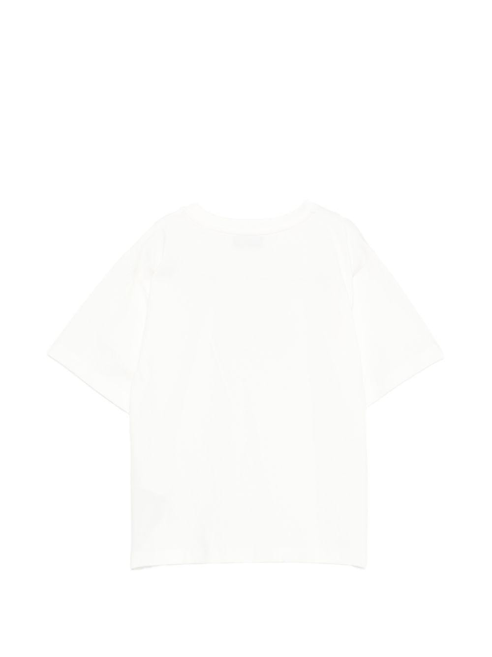 T-shirt da bambina Moschino Kids bianca con orsacchiotto HDM074LBA00 10063 MOSCHINO KIDS 