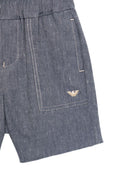 Shorts per neonato Emporio Armani Kids grigi con cuciture a contrasto EB001331 AF20957 UB082 EMPORIO ARMANI KIDS 