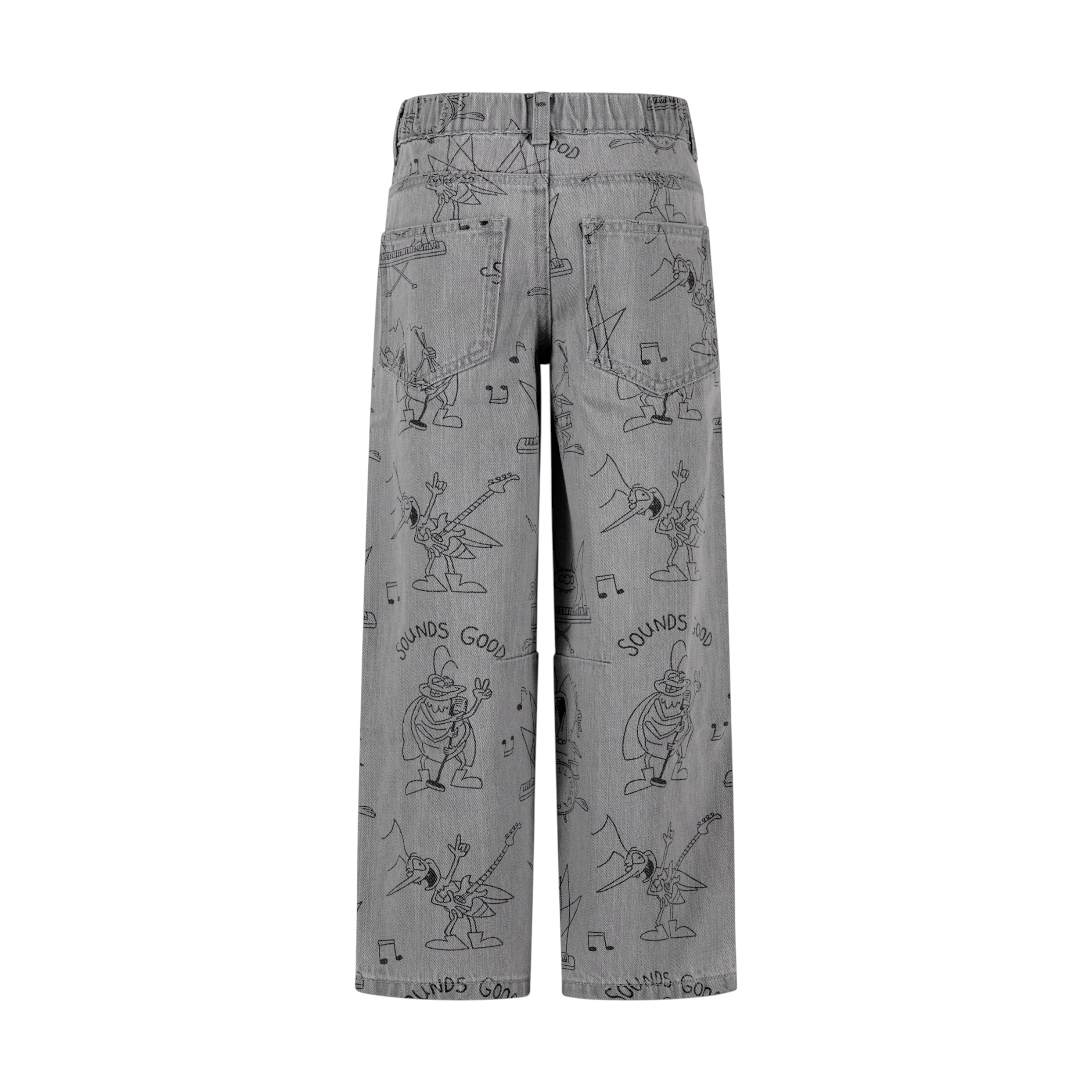 Jeans per bambino Stella McCartney Kids grigi con stampa grafica TY6P10 Z3544 909NE STELLA McCARTNEY KIDS 