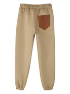 Pantaloni sportivi per bambino Lanvin Enfant beige con applicazione con logo N30299 276 LANVIN 