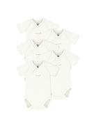 Set di cinque tutine per neonati Petit Bateau bianche con scollo a V A0F9Y 00 PETIT BATEAU KIDS 