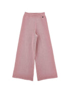 Pantaloni per bambina Monnalisa Kids rosa con design lavorato a maglia 17H409 8060 0094 MONNALISA KIDS 