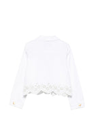 Giubbino per bambina Molo bianco con orlo ricamato 5S26M310 5636 MOLO 