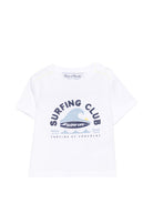 T-shirt per neonato Tartine Et Chocolat bianca con stampa grafica surf CC10071 01 TArtine & Chocolat KIDS 