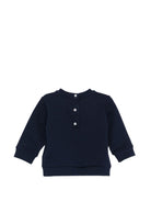 Top per neonato Balmain Kids blu scuro con stampa logo BY4500 Z3183 617BC BALMAIN KIDS 