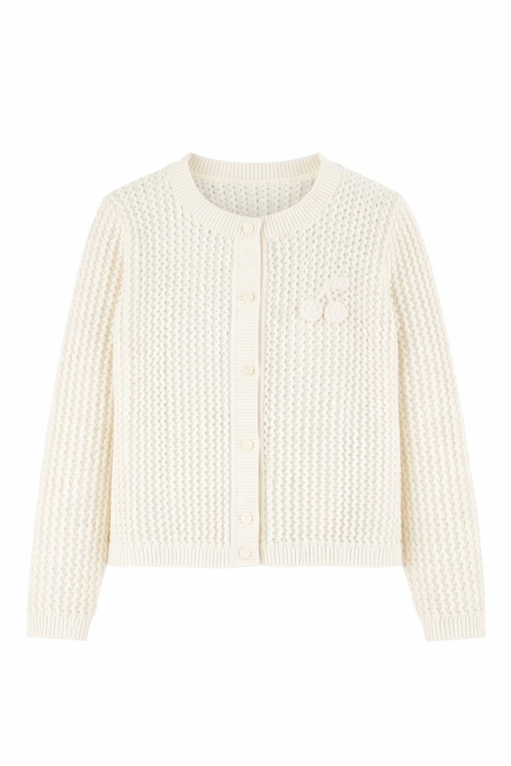 Cardigan per bambina Bonpoint bianco con logo ricamato S06GCAK00001 003 BONPOINT KIDS 