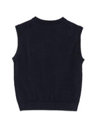 Gilet per bambino Emporio Armani Kids blu con toppa con logo EB000442 AF28773 UB118 EMPORIO ARMANI KIDS 