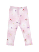 Leggings per bambina Monnalisa rosa con motivo a quadri 19G418NP 7004 0090 MONNALISA KIDS 