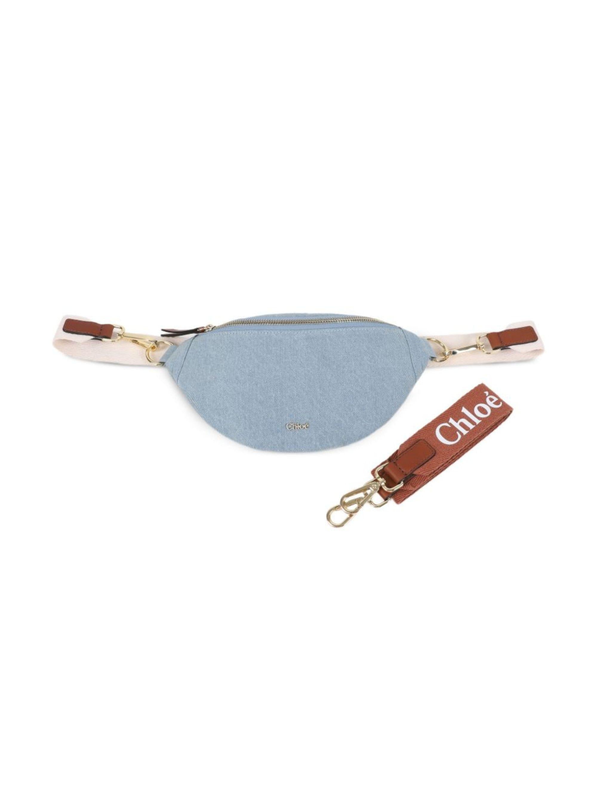 Marsupio per bambina Chloé Kids azzurro con placca con logo C20880 Z10 CHLOE' KIDS 