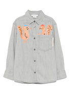 Camicia per bambino Stella McCartney Kids grigio con stampa scoiattolo TX5P10 Z0522 970 STELLA McCARTNEY KIDS 