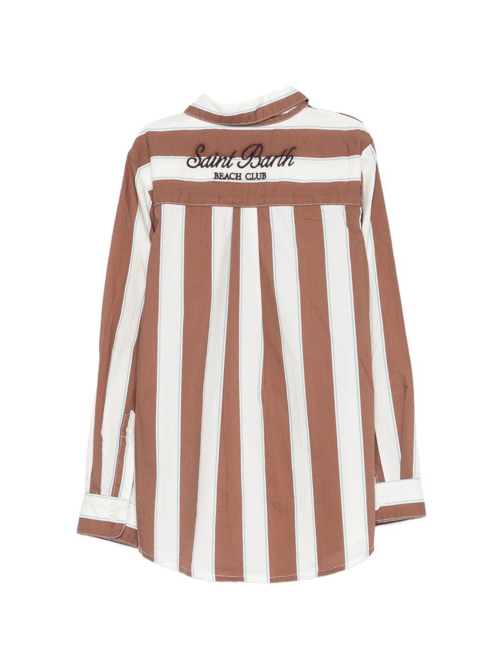 Camicia per bambina MC2 Saint Barth Kids multicolore con design a righe BRIG003 01418L MC2 ST. BARTH KIDS 