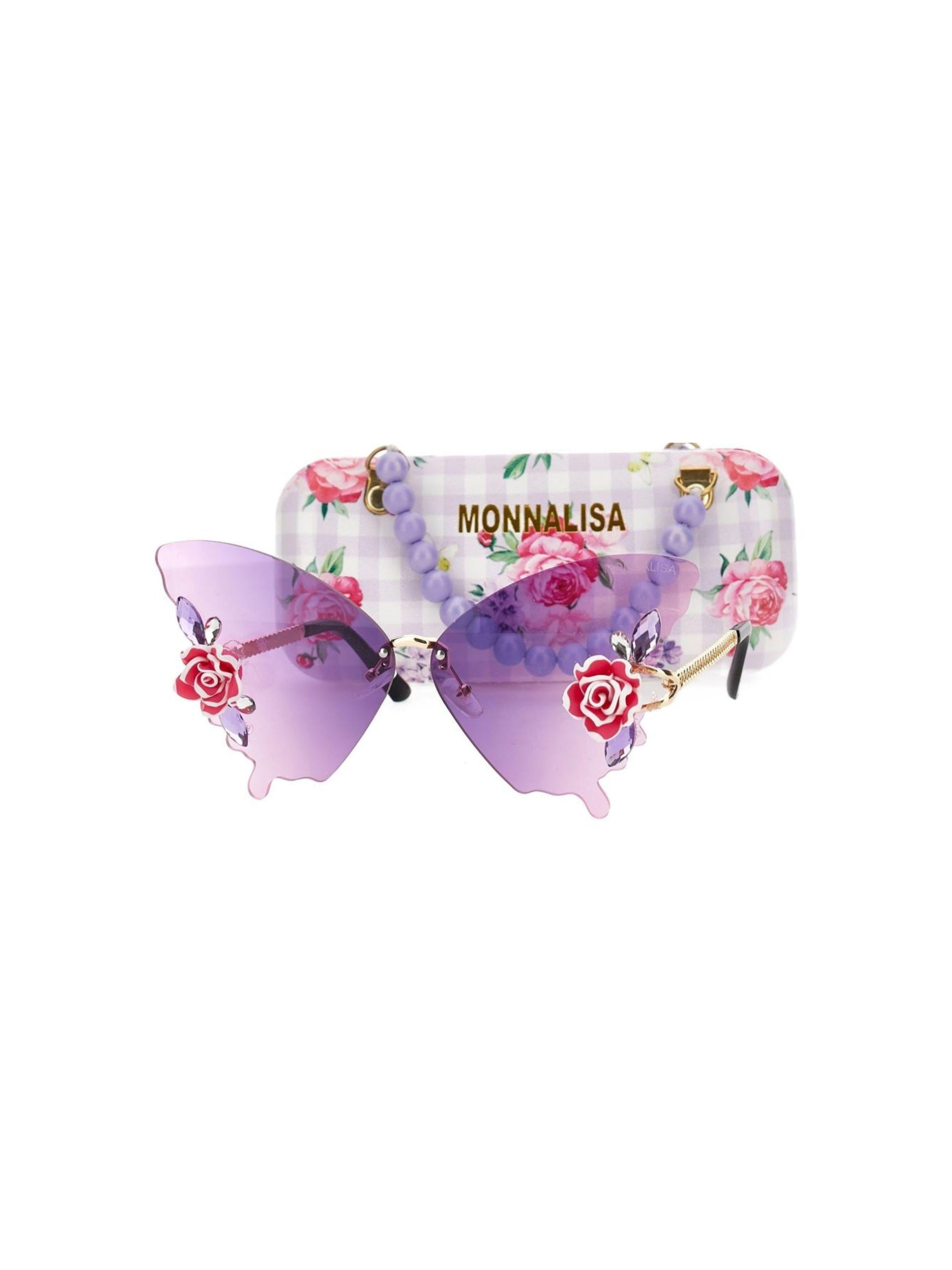 Occhiali da sole per bambina Monnalisa viola con design a farfalla 19G020 7063 0065 MONNALISA 