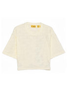 T-shirt per bambina Off-Whit Kids gialla amaniche corte 44GAA019S26J003 740 OFF WHITE KIDS 