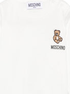 T-shirt per neonati Moschino Kids bianca con ricamo Teddy Bear MUO01DLAA10 10063 MOSCHINO KIDS 