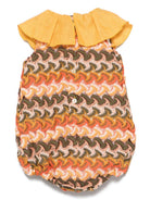 Tutina per neonata La Stupenderia multicolor in maglia con colletto con increspature TBPG50 M10 LA STUPENDERIA KIDS 