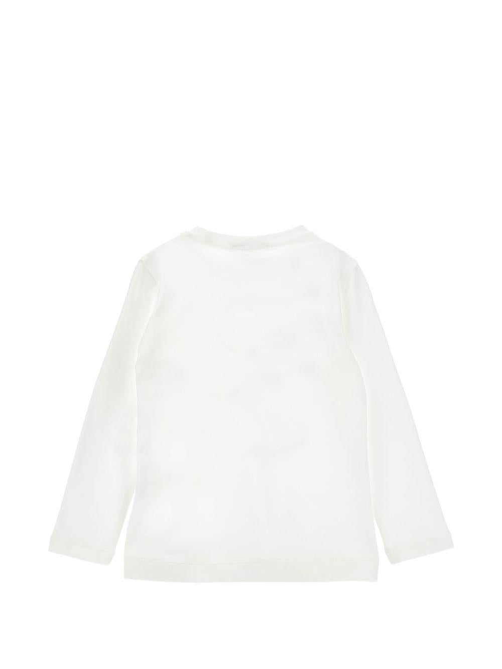 T-shirt per bambina Monnalisa Kids bianca con stampa grafica 11H622 8201 0156 MONNALISA KIDS 