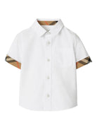 Camicia per bambino Burberry Kids bianca con colletto a punta 8121255 A1464 BURBERRY KIDS 