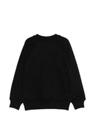 Felpa per bambino Moschino Kids nera con logo sul davanti HUF09MLCA88 60100 MOSCHINO KIDS 