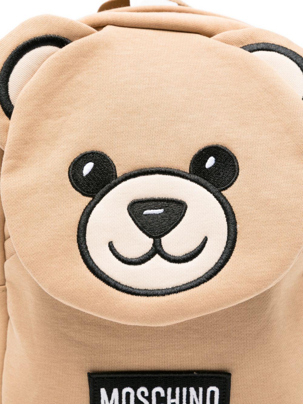Zaino per bambini Moschino Kids marrone chiaro con applicazione orsetto MUX05QLCA26 20351 MOSCHINO KIDS 