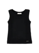Canotta per bambina Monnalisa nera con placca con logo 17G601 7212 0050 MONNALISA KIDS 