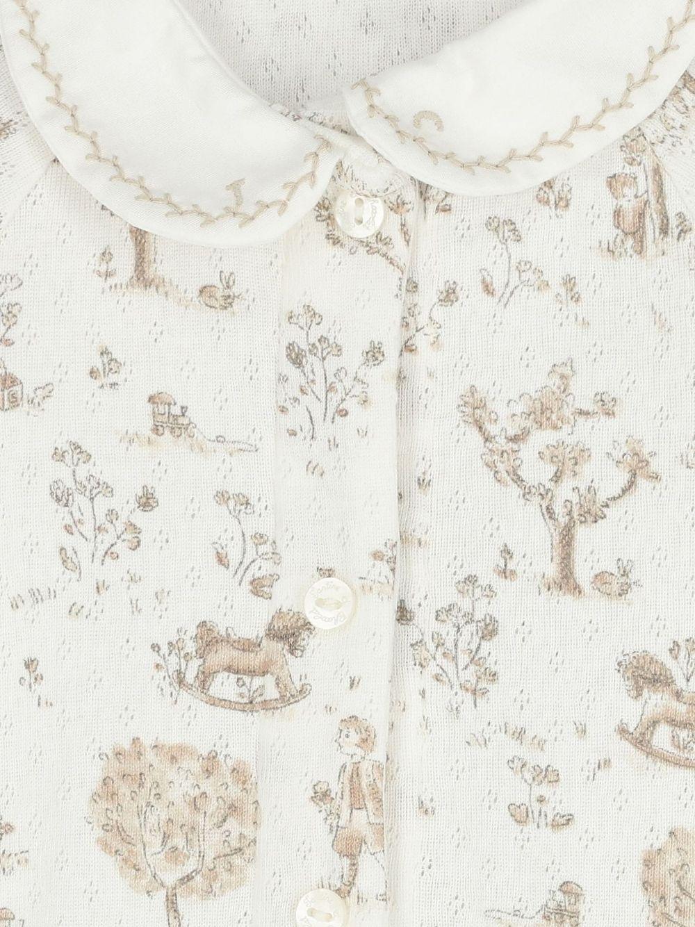Tutina per neonati Tartine Et Chocolat bianca con stampa grafica all-over CC54040 13 TArtine & Chocolat KIDS 
