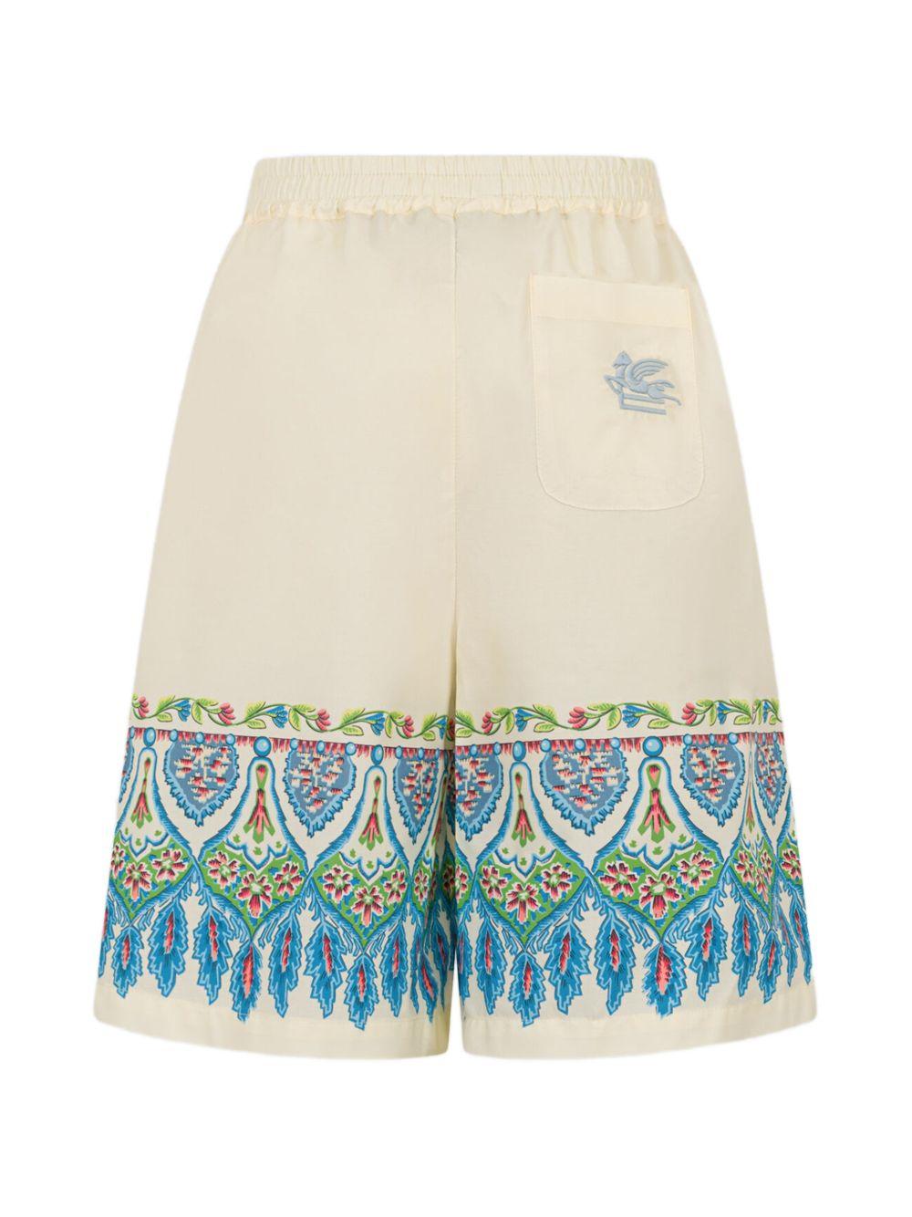 Shorts per bambino Etro Kids multicolore con ricamo Pegaso sul retro GY6Q89 P0601 106MC ETRO KIDS 