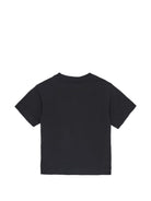 T-shirt per bambino Palm Angels Kids nera con logo sul davanti PBAA003S26JER002 110 PALM ANGELS KIDS 