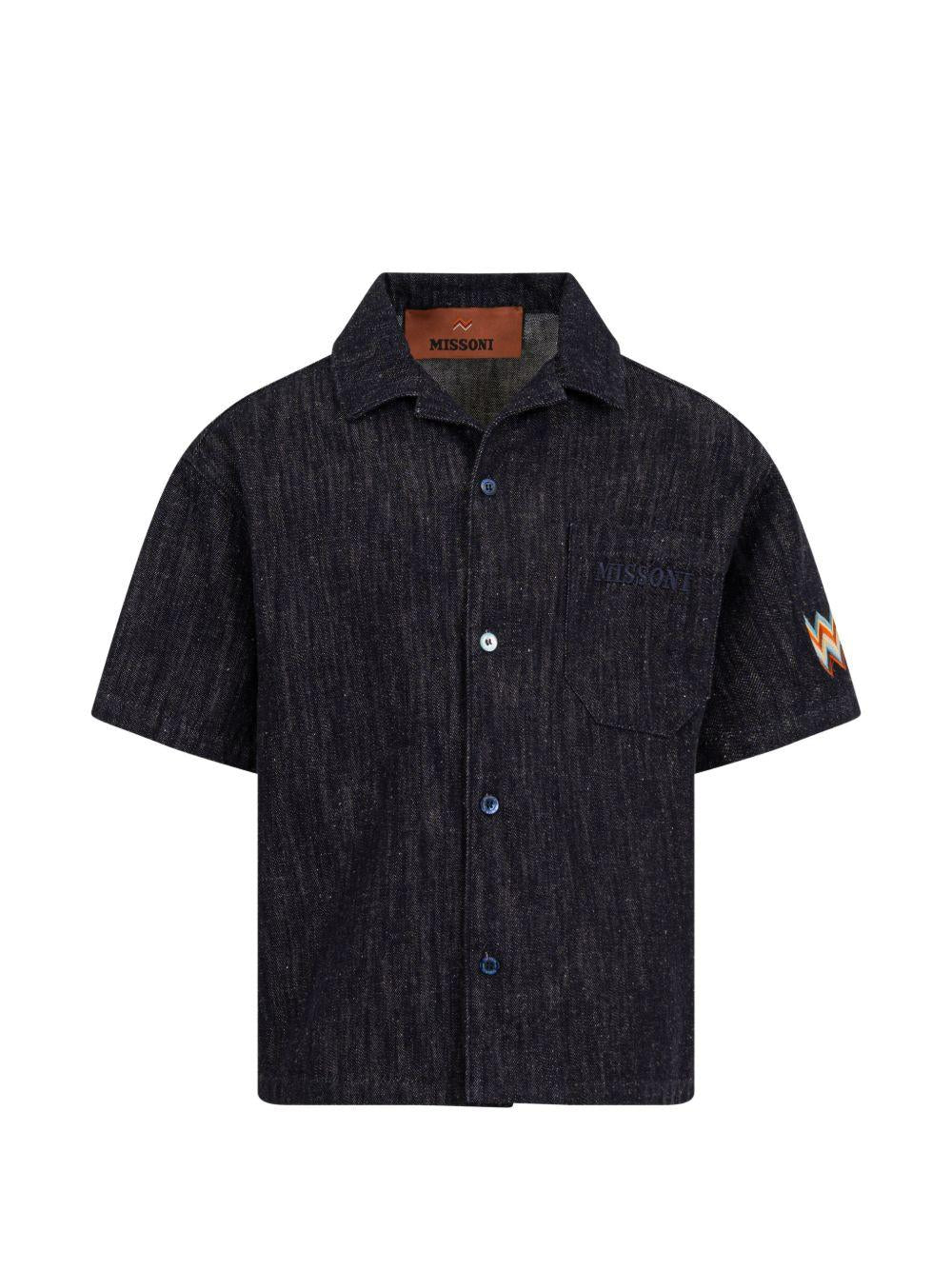 Camicia per bambino Missoni Kids in denim con taschino sul petto MY5P21 D0136 621 MISSONI KIDS 