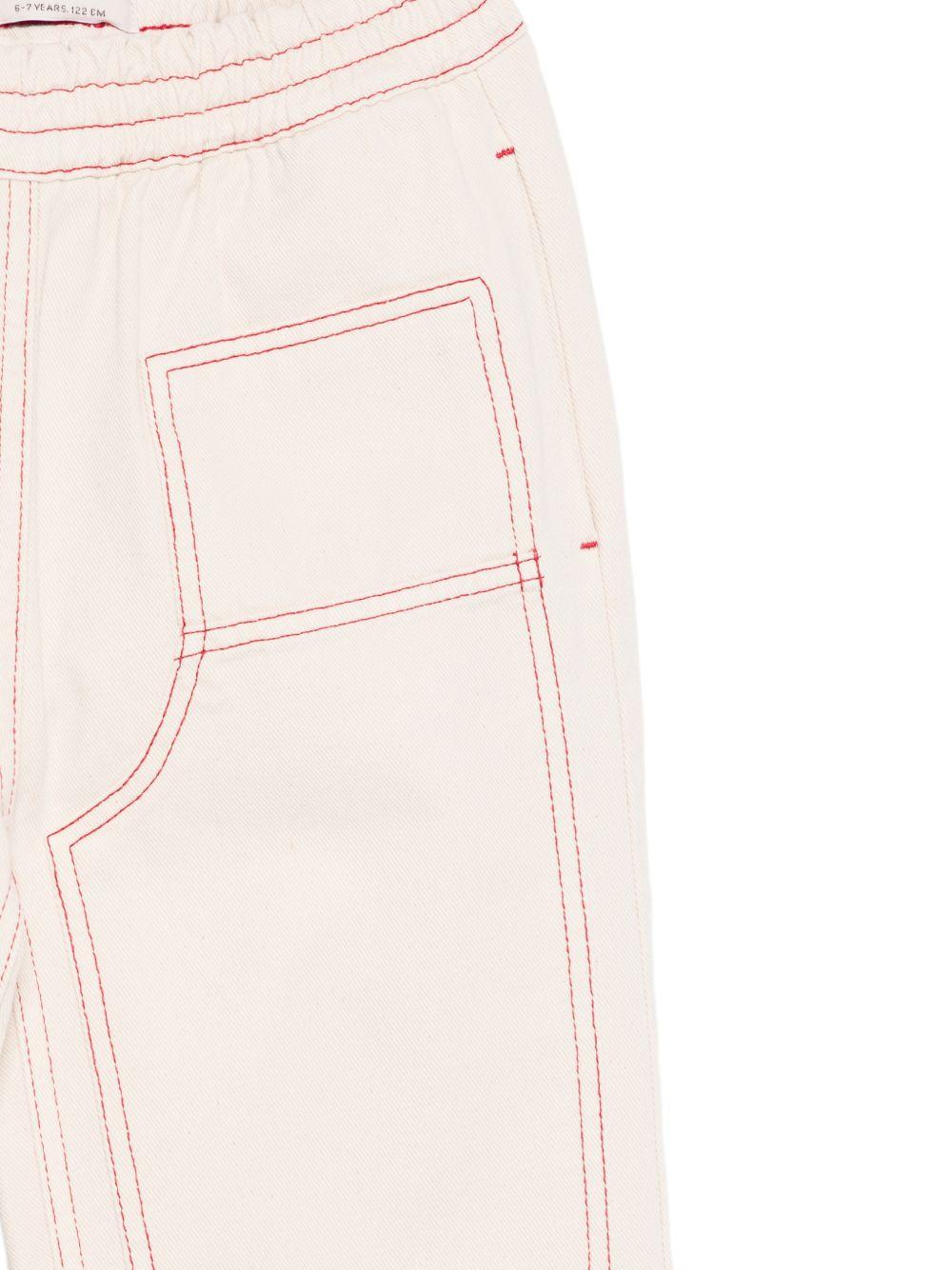 Pantaloni per bambino Bobo Choses beige con tasche posteriori B126AC094 199 BOBO CHOSES KIDS 
