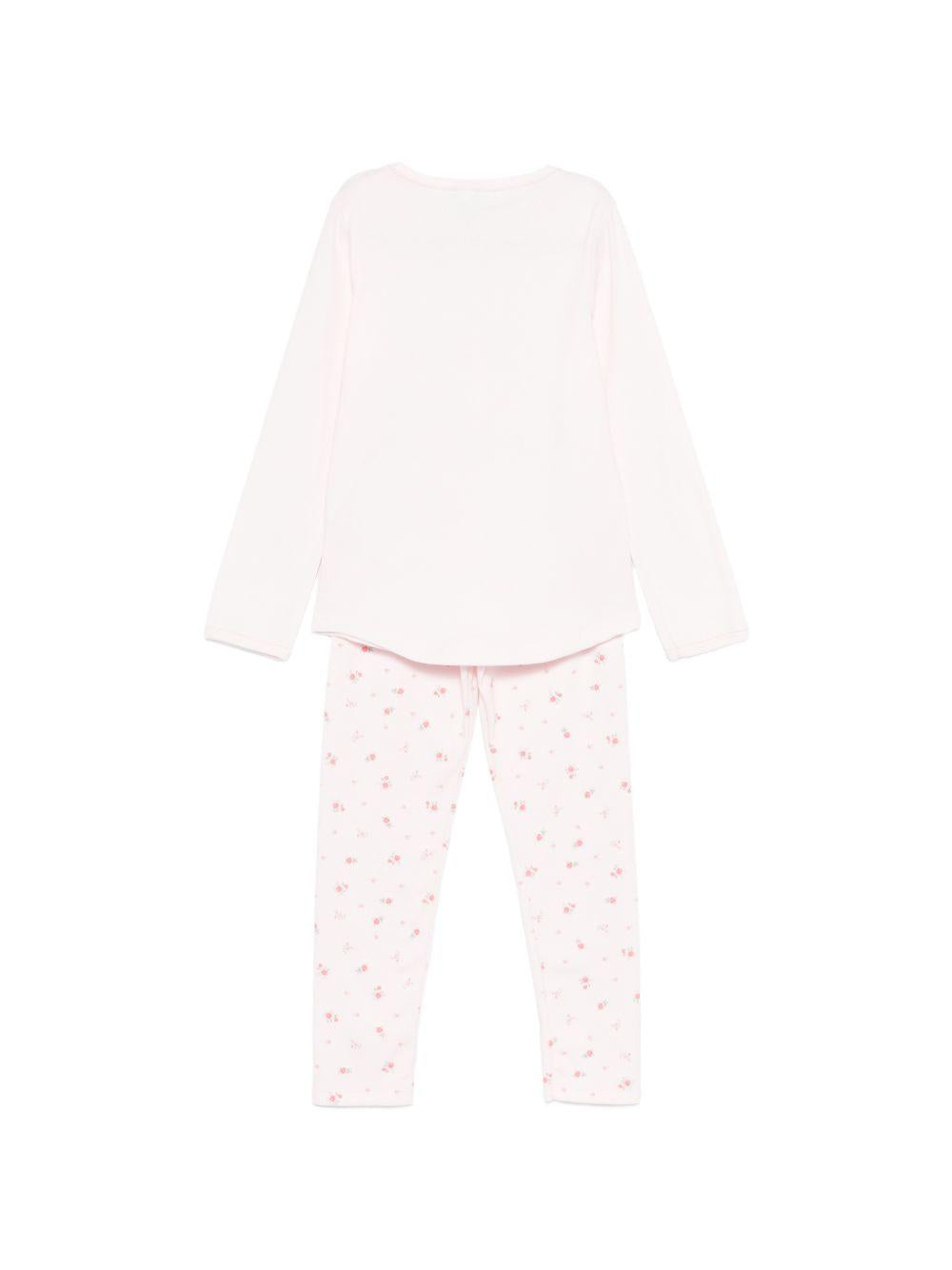Pigiama per bambina Petit Bateau rosa con stampa floreale A0FYO 02 PETIT BATEAU KIDS 
