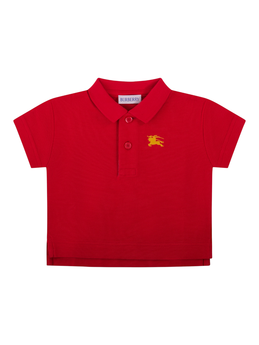 Polo per neonato Burberry Kids rossa cotone in piquè di cotone 8121357 B7308 BURBERRY KIDS 