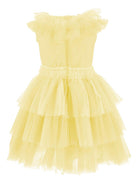 Abito per bambina Monnalisa giallo con gonna a balze 17G908NP T9945 0014 MONNALISA KIDS 