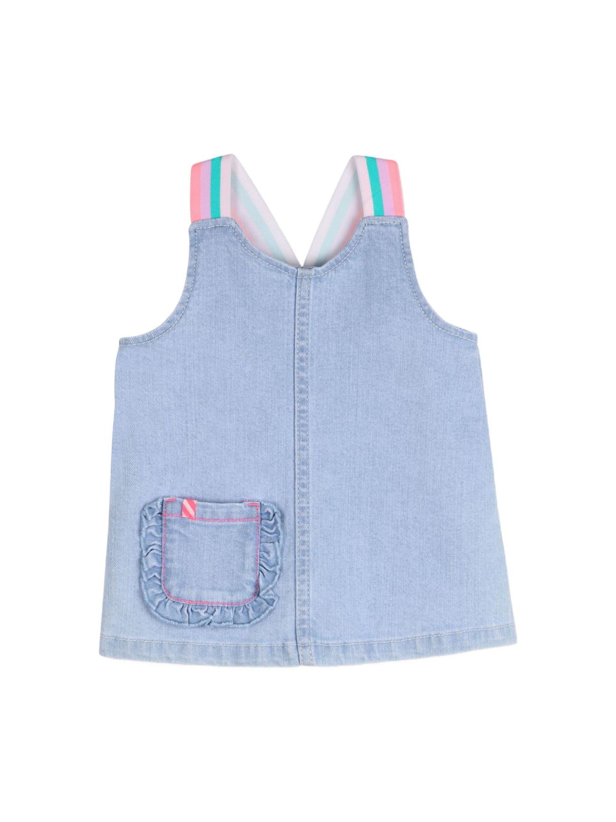 Abito per neonata Billieblush denim con inserti colorati U21790 Z04 BILLIEBLUSH KIDS 