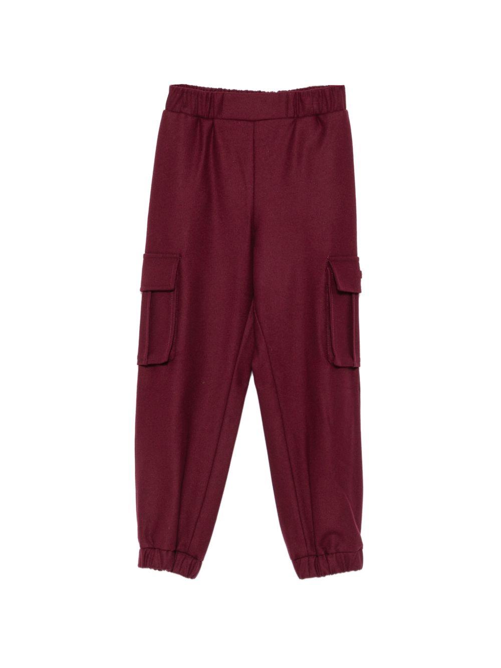 Pantaloni per bambino Balmain Kids rossi con due tasche cargo laterali BZ6I20 I0339 530OR BALMAIN KIDS 