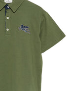 Polo per bambino Etro Kids verde con logo applicato GY8P01 Z0022 721 ETRO KIDS 