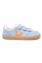Snerakers V-90 per bambino Veja Kids azzurre con design traforato SX2021513 V-90 STEEL FURY NATURAL VEJA KIDS 