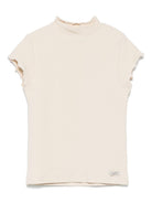 T-shirt per bambina Donsje beige a coste 4075000 00004 DONSJE 