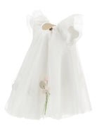 Abito per neonata Monnalisa bianco con dettaglio fiori 73G904 7747 0001 MONNALISA KIDS 