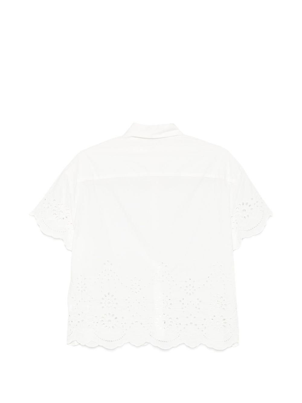 Camicia per donna MC2 Saint Barth bianca in pizzo sangallo CEM0001 01315L MC2 ST. BARTH 