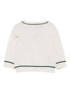 Cardigan per neonato La Stupenderia bianco con scollo a V 1WCCR61 827 LA STUPENDERIA 