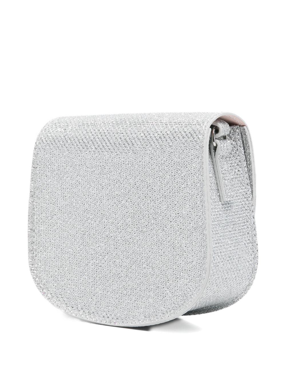 Borsa per bambina Aruna Seth argentata con applicazione farfalle BAG01 SILVER ARUNA SETH KIDS 