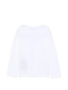 T-shirt per bambino Balmain Kids bianca con dettaglio logo sul davanti BZ8I20 Z3672 100NE BALMAIN KIDS 