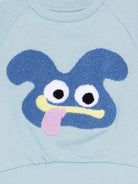 Felpa per neonato Molo blu con stampa ricamata 6S26J203 5614 MOLO KIDS 