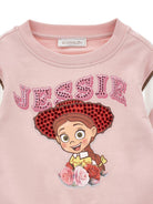 Felpa per bambina Monnalisa Kids x Pixar rosa con stampa e cristalli 19H600NP 8006 094F MONNALISA KIDS 
