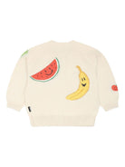 Cardigan per neonato Molo beige con motivo a intarsio e chiusura frontale con abbottonatura 6S25K301 3856 MOLO KIDS 