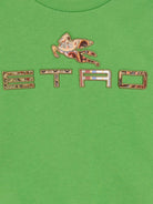 Felpa per bambino Etro Kids verde con applicazione Pegaso sul davanti GY4P50 Z3183 773 ETRO KIDS 