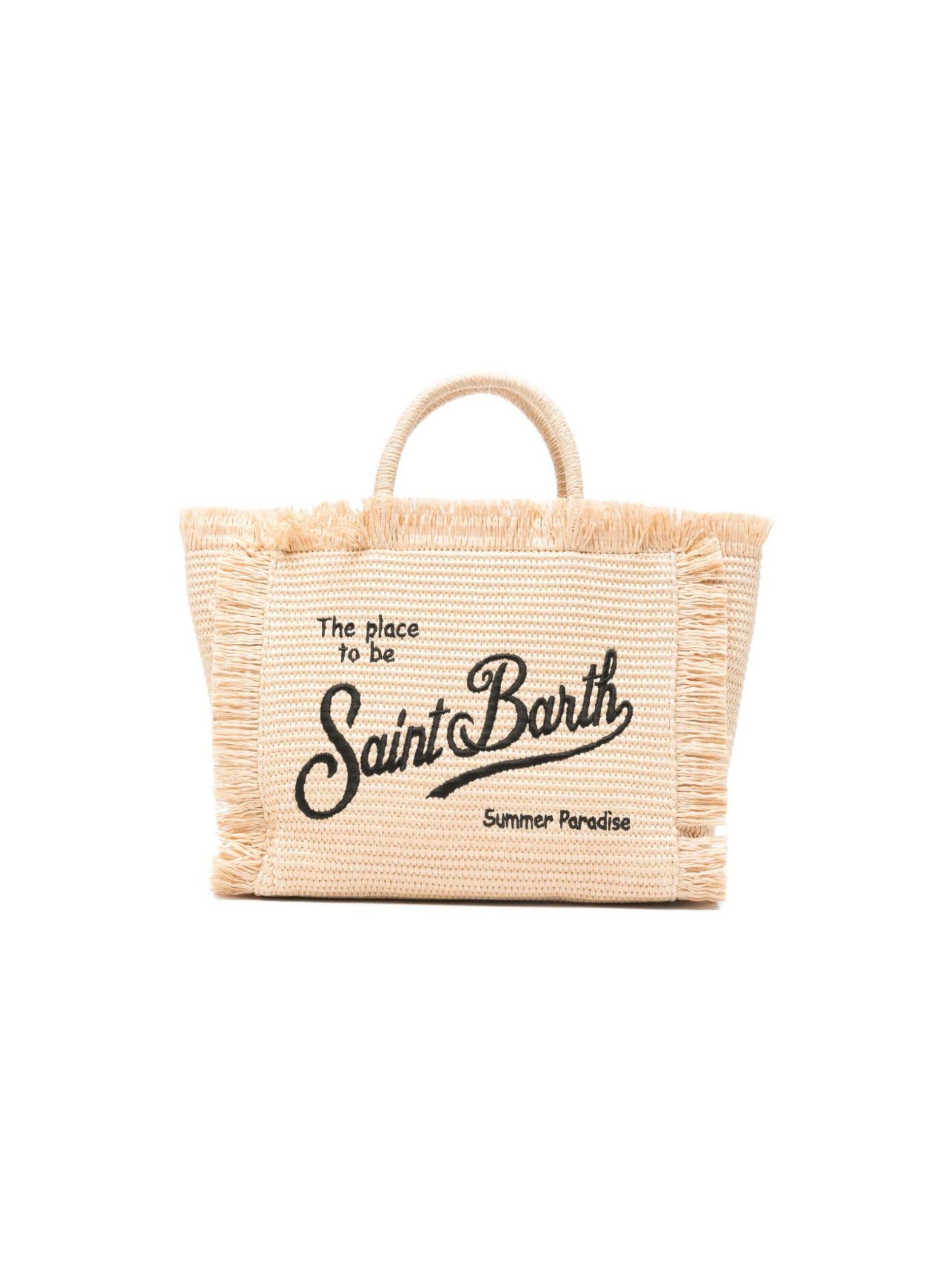 Borsa Colette MC2 Saint barth beige con logo ricamato COL0017 00421L MC2 ST. BARTH KIDS 