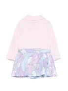 Abito per neonata Emilio Pucci Kids rosa con dettaglio stampa iride PZA000 Z3278 51S EMILIO PUCCI KIDS 