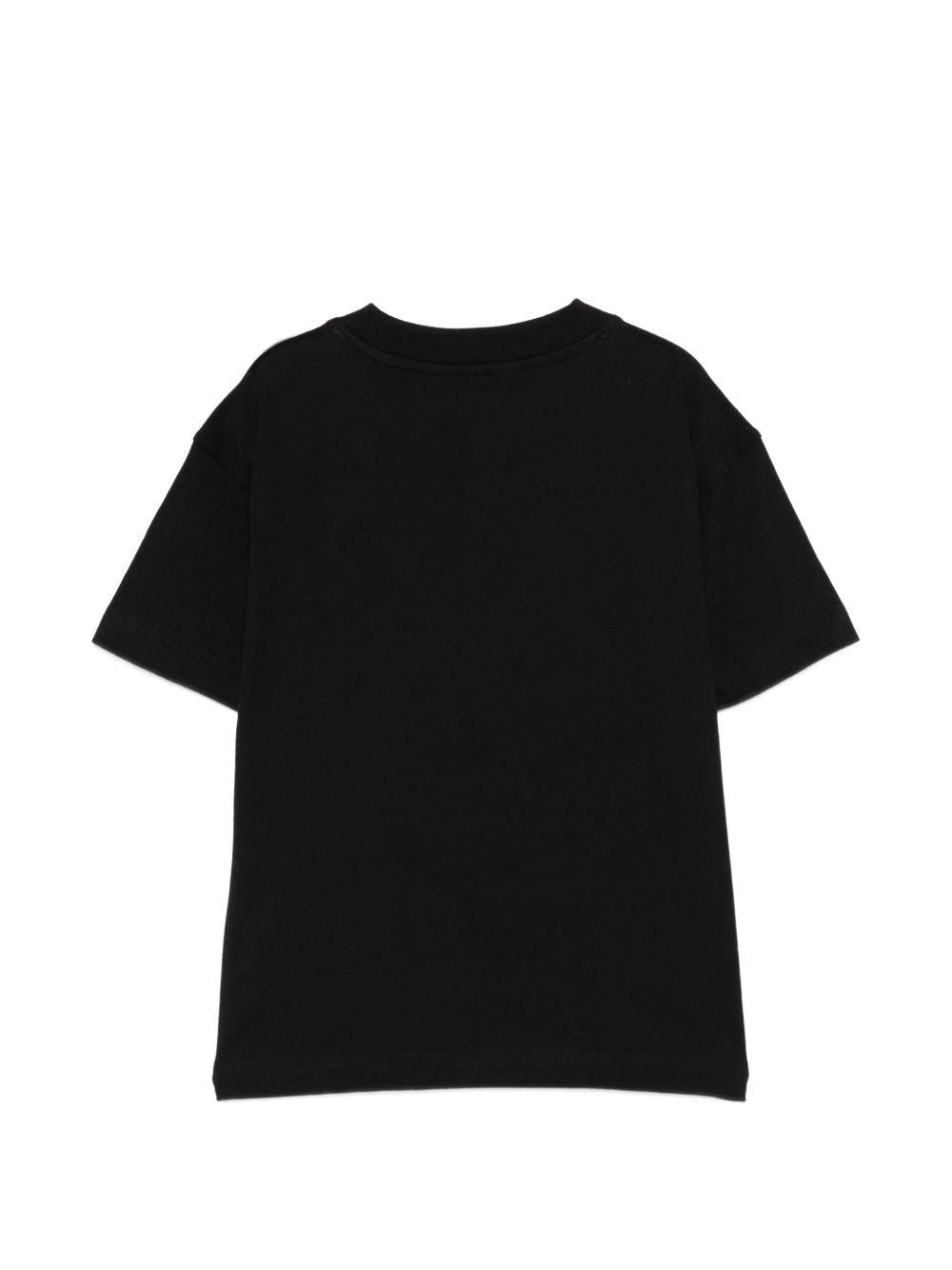 T-shirt per bambino Palm Angels Kids nera con stampa logo PBAA003S26JER006 110 PALM ANGELS KIDS 