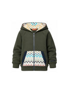 Felpa per bambino Missoni Kids verde con dettagli con motivo a zigzag MZ4H10 Z3183 70J MISSONI KIDS 